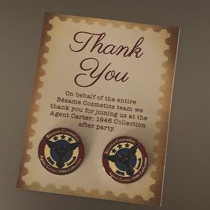 RARE Agent Carter Bésame Pins, set of 2